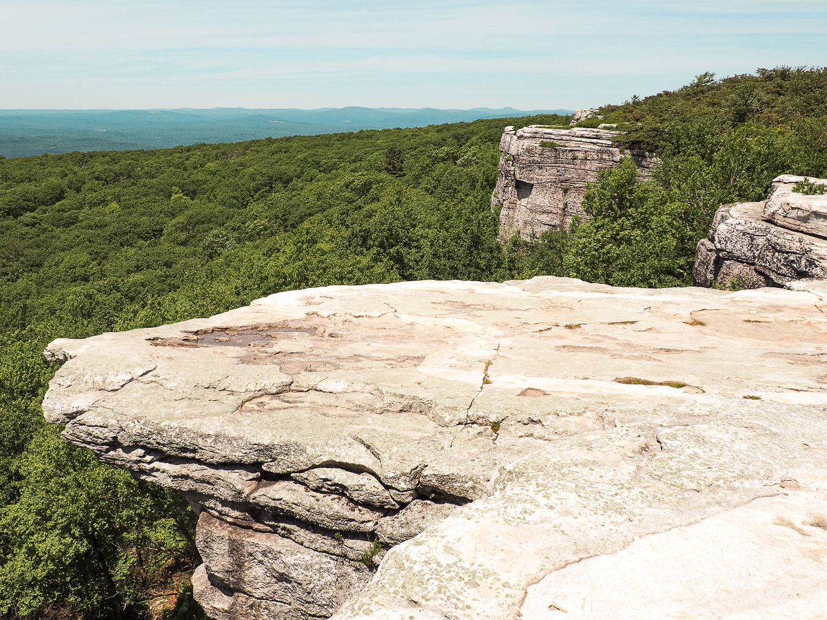 Sam's Point Overlook offers a beautiful view of forests in Sam's Point Area of Minnewaska State Park Preserve