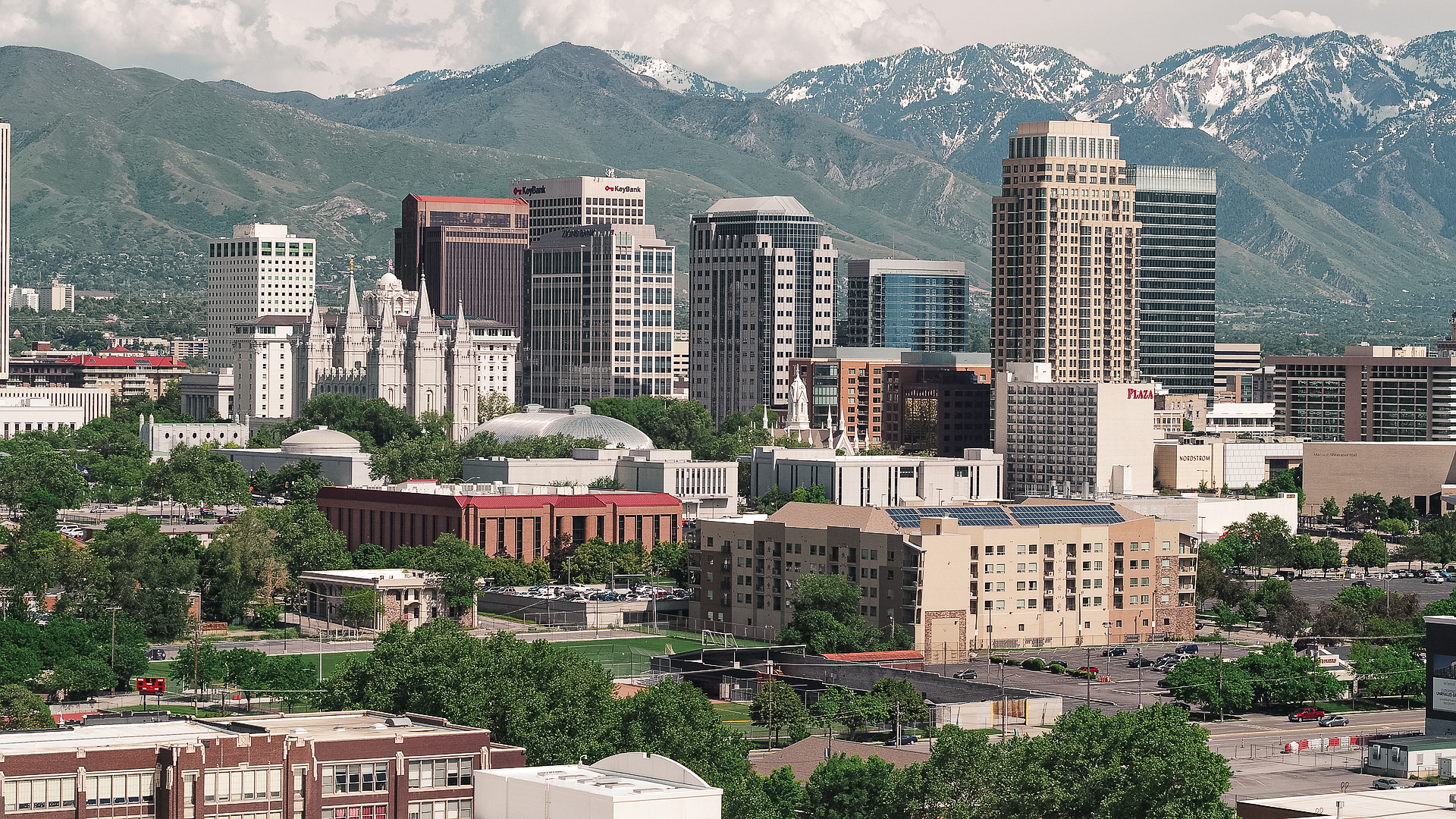 Salt Lake City, Utah, with stunning mountain vistas in the background