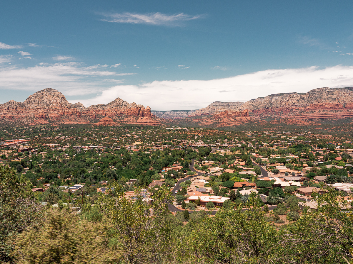 Bird's Eye view of Sedona and the red rocks