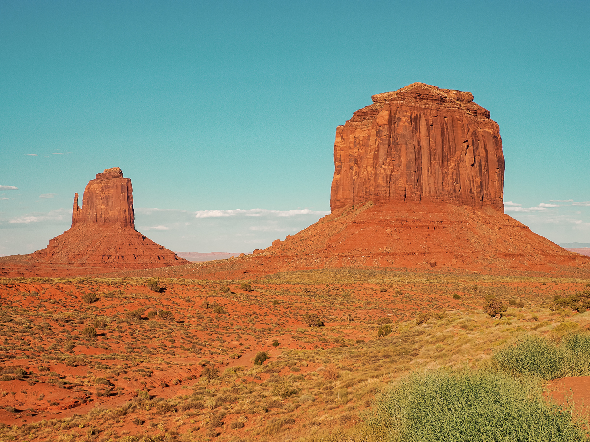Unique rock formations in Monument Valley, Arizona