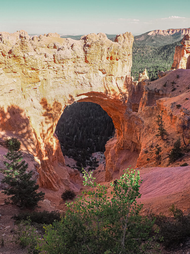 Natural Bridge shaped in the sandstone formation