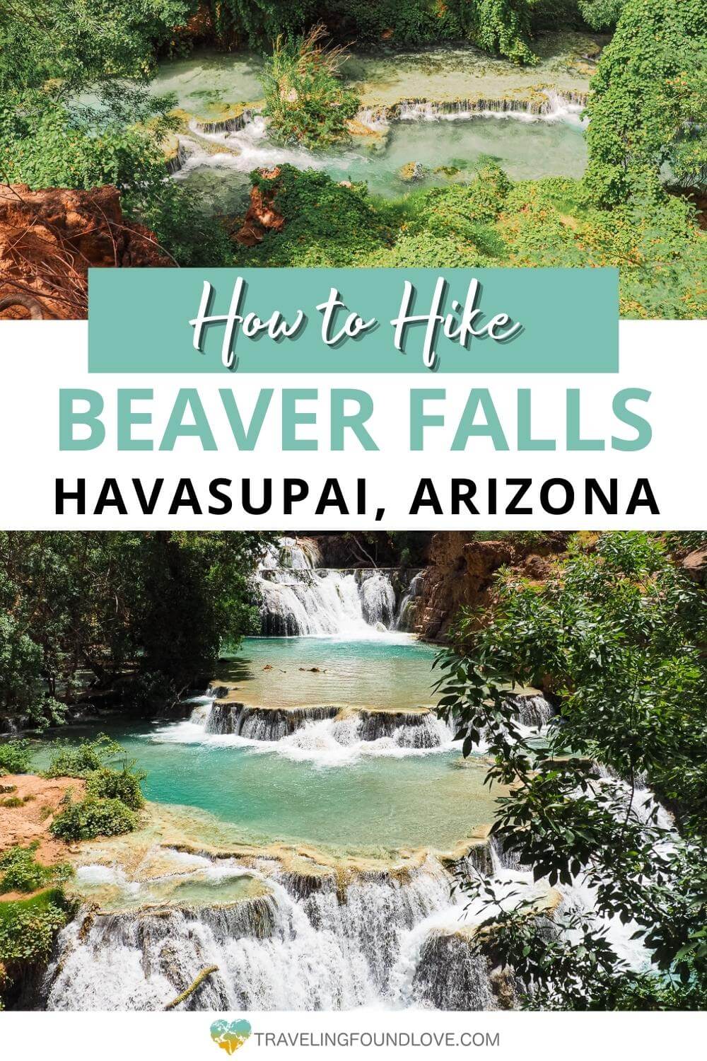Pinterest Pin with pictures of Beaver Falls Arizona