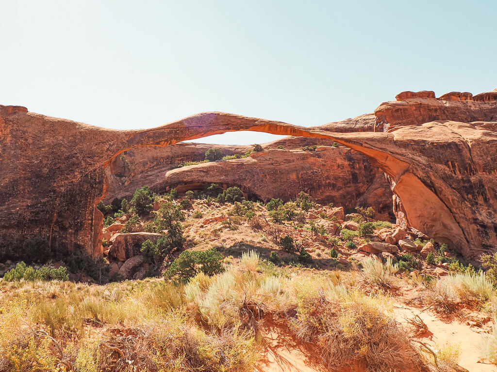 The long span of Landscape Arch