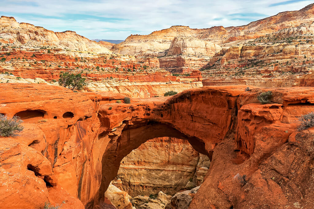 Hike Capitol Reef to see the natural Cassidy Arch from above