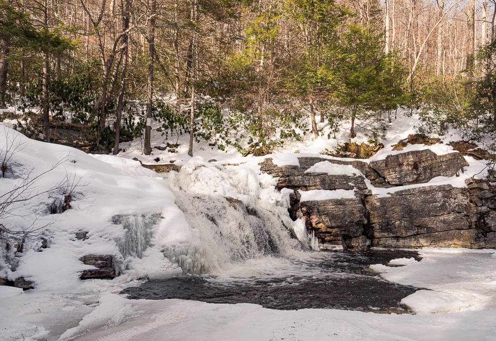 Frozen Peter's Kill Falls in Minnewaska State Park