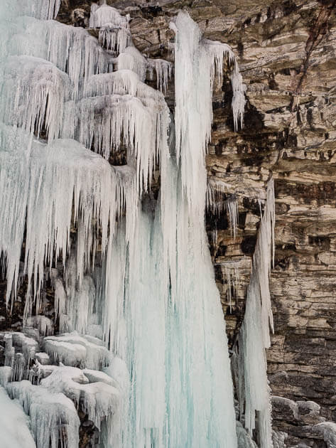 Ice formation next to Awosting Falls